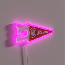 Load image into Gallery viewer, University of Arkansas official campus decor with vibrant RGB illumination.