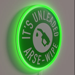 Warning: No Lead Allowed - Unleaded Fuel Only - Bright Neon