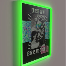 Load image into Gallery viewer, Vibrant urban bar decor with customizable colorful LED lighting accents.