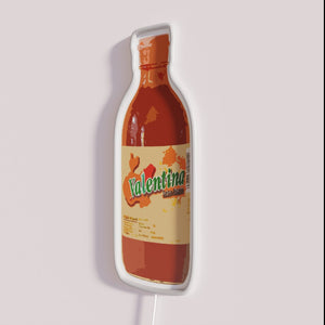 Neon Hot Sauce Sign in Vibrant RGB Colours Add Flair