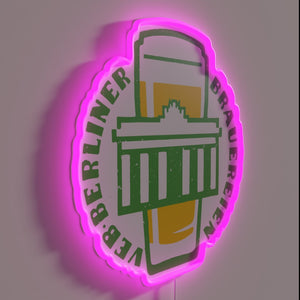 Vintage East Berlin Breweries Neon Sign with Vibrant RGB Accents