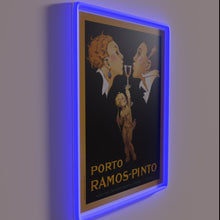 Load image into Gallery viewer, Vintage advertising style Porto Ramos Pinto RGB glass neon sign