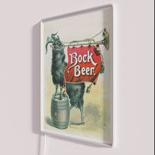 Load image into Gallery viewer, Brighten your bar with this vintage art bock beer decor