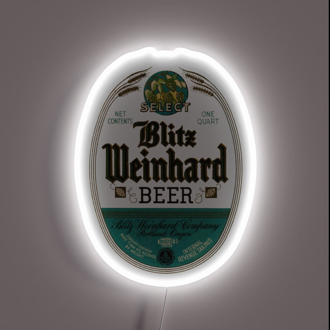 Vintage Blitz Weinhard Select Beer Portland Oregon Rgb Led Sign