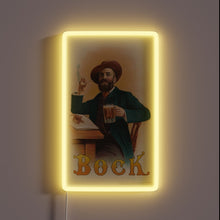 Load image into Gallery viewer, Vintage Bock Beer poster featuring a colorful, retro-style design artwork.