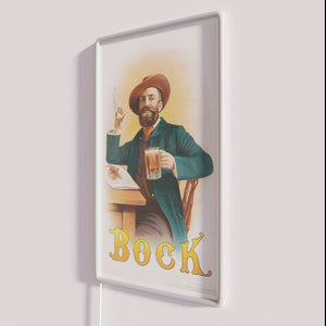 Vintage beer advertisement reproduction, Bock Beer 1894 Jerome Schile classic.