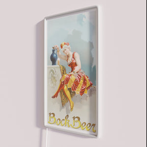 Vintage Bock Beer Carnival Art Print Neon Sign Advertising Nostalgia