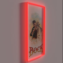 Load image into Gallery viewer, Vintage-style Bock Beer poster reproduction with distressed color effects glow.