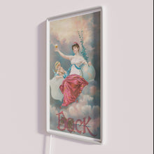 Load image into Gallery viewer, Vintage Hand-Drawn 1893 Bock Beer Sign Neon Illuminated Bar Decor