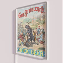 Load image into Gallery viewer, Retro German Beer Sign Artwork Vintage Bock Neon Bar Decor