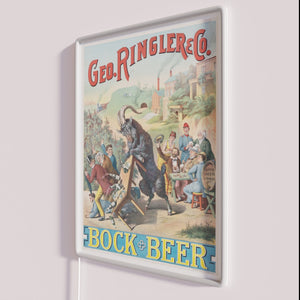 Retro German Beer Sign Artwork Vintage Bock Neon Bar Decor