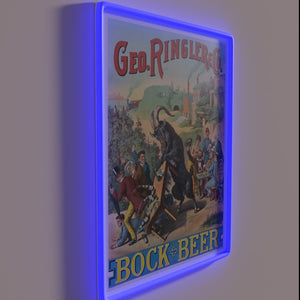 Vintage beer advertisement featuring Henry Jerome Schile's classic illustration style