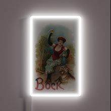 Load image into Gallery viewer, Vintage Bock Beer Sign: Classic German-Style Ad featuring a Goat