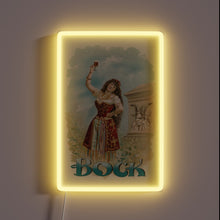 Load image into Gallery viewer, Vintage Beer Sign Featuring Bock Miranda&#39;s Colorful Neon Artwork Design.