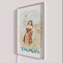 Load image into Gallery viewer, Vintage beer advertisement poster reproduction in colorful neon LED signage
