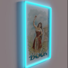 Load image into Gallery viewer, Vintage-inspired beer poster advertisement with bold neon color accents.
