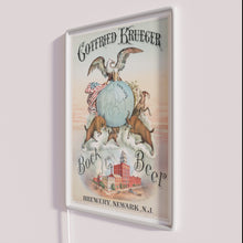 Load image into Gallery viewer, Vintage Bock Beer Sign Featuring Gotfried Kruger Brewery Newark NJ Style