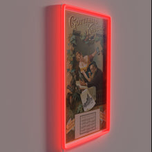 Load image into Gallery viewer, Retro style vintage beer poster advertisement lit up in color.