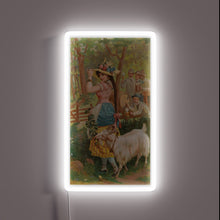 Load image into Gallery viewer, Vintage advertisement featuring a classic bock beer sign design.