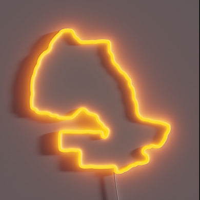 Retro Ontario map lights up your beer-filled living room space.