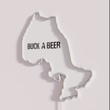Load image into Gallery viewer, Vintage Ontario Canada Beer Map Sign with Retro Colorful Glow