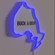 Load image into Gallery viewer, Vintage Ontario Beer Route Map Sign in Fun Neon Lights