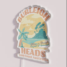 Load image into Gallery viewer, Unique vintage-inspired retro aesthetic for Burleigh Heads inspired by design