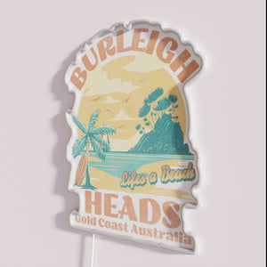 Unique vintage-inspired retro aesthetic for Burleigh Heads inspired by design