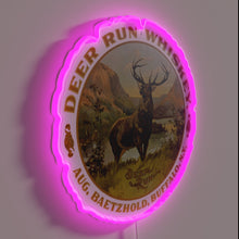 Load image into Gallery viewer, Retro Whiskey Themed Wall Sign Featuring Deer and Buffalo Iconography