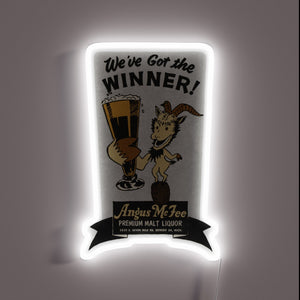 Retro Detroit Malt Liquor Sign with vibrant RGB neon lighting