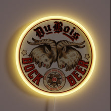 Load image into Gallery viewer, Vintage Dubois Bock beer advertisement sign from Dubois Brewing Co.