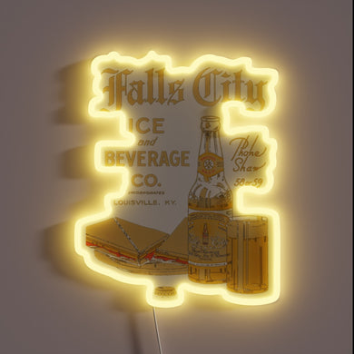 Vintage retro falls city beer advertisement sign from Louisville Kentucky