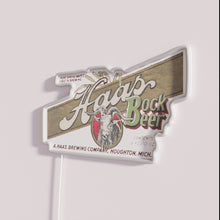 Load image into Gallery viewer, Retro Haas Bock beer sign, vintage beer bar decoration, nostalgic charm