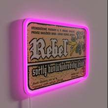 Load image into Gallery viewer, Retro-style craft beer label art in vibrant glowing neon colors