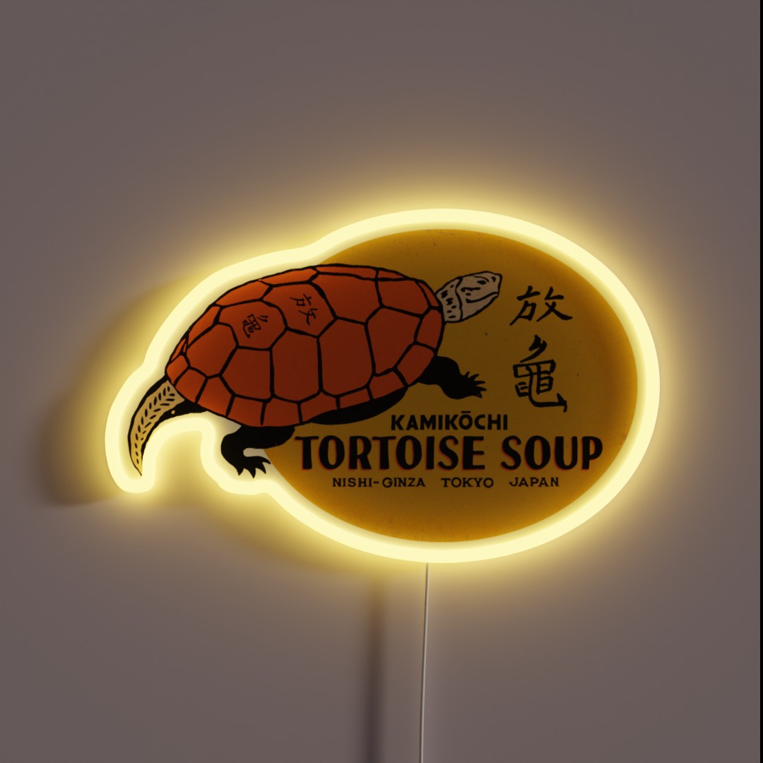 Vintage Japanese Tortoise Soup Rgb Led Sign – Neon Factory