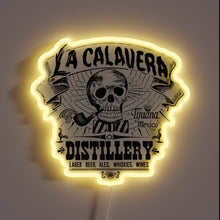 Load image into Gallery viewer, Authentic Handcrafted Artisanal Vintage Distillery Sign with Vibrant RGB Neon Lights