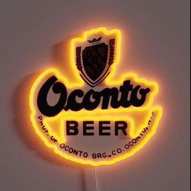 Vintage Retro Oconto Brewing Company Neon Sign Art Decor Item