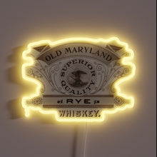 Load image into Gallery viewer, Retro Vibes Emerge with Vintage Old Maryland Rye Whiskey Sign