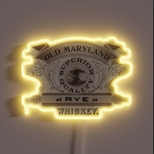 Retro Vibes Emerge with Vintage Old Maryland Rye Whiskey Sign