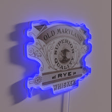 Load image into Gallery viewer, Retro-Style Neon Sign: Maryland's Finest Vintage Old Rye Whiskey Distillery Heritage