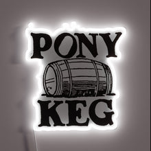 Load image into Gallery viewer, Add retro flair with this glowing vintage pony keg sign.