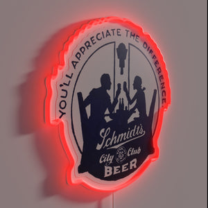 Vintage Schmidt's City Club Beer Sign from Jacob Schmidt Brewing Co.