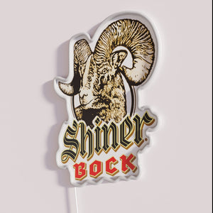 Vintage Shiner Bock Beer Logo Classic Retro RGB Neon Sign Decor