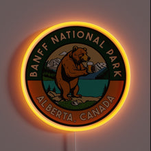 Load image into Gallery viewer, Add vintage glamour with this retro-style Banff neon decal