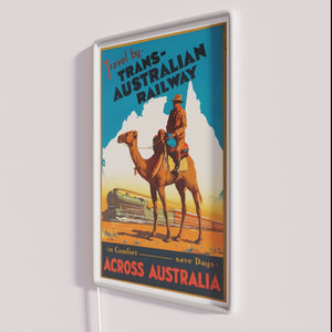 Unique Australian Tourism Inspired Artistic Neon Retro Travel Sign Decor