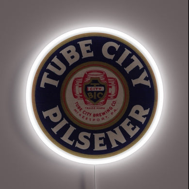 Retro-themed neon beer sign from McKeesport's iconic Tube City Brewing Co.