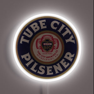 Retro-themed neon beer sign from McKeesport's iconic Tube City Brewing Co.