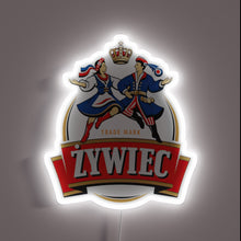 Load image into Gallery viewer, Vintage Polish beer brand logo retro lit decorative wall sign