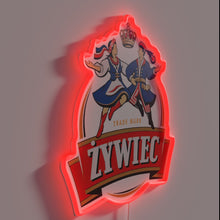 Load image into Gallery viewer, Vintage Retro Zywiec Beer Neon Sign in Distressed Color Scheme
