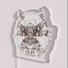 Load image into Gallery viewer, Vibrant Vitruvian Dwarf LED Neon Sign in Color Changing RGB